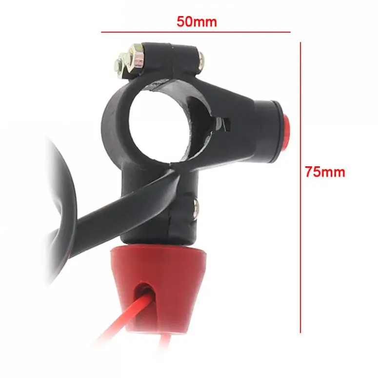 Motocicleta de Emergência Interruptor para Ligação cc da Motocicleta Plástico Universal Energia Fora Dupla Flameout Trainer Atv 49 22mm 4 Plástico universal 22mm motocicleta de emergência energia