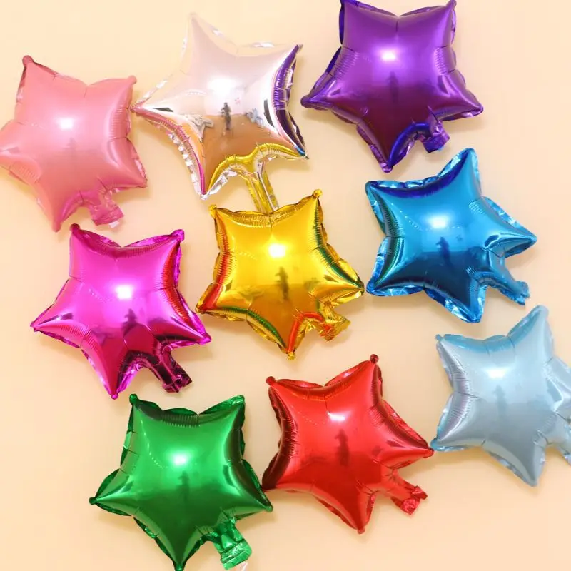

Birthday Party Decoration Ballon 10 inch Pentagram Star Aluminum Film Balloon Wedding Room Layout Festive Supplies Foil Balloons