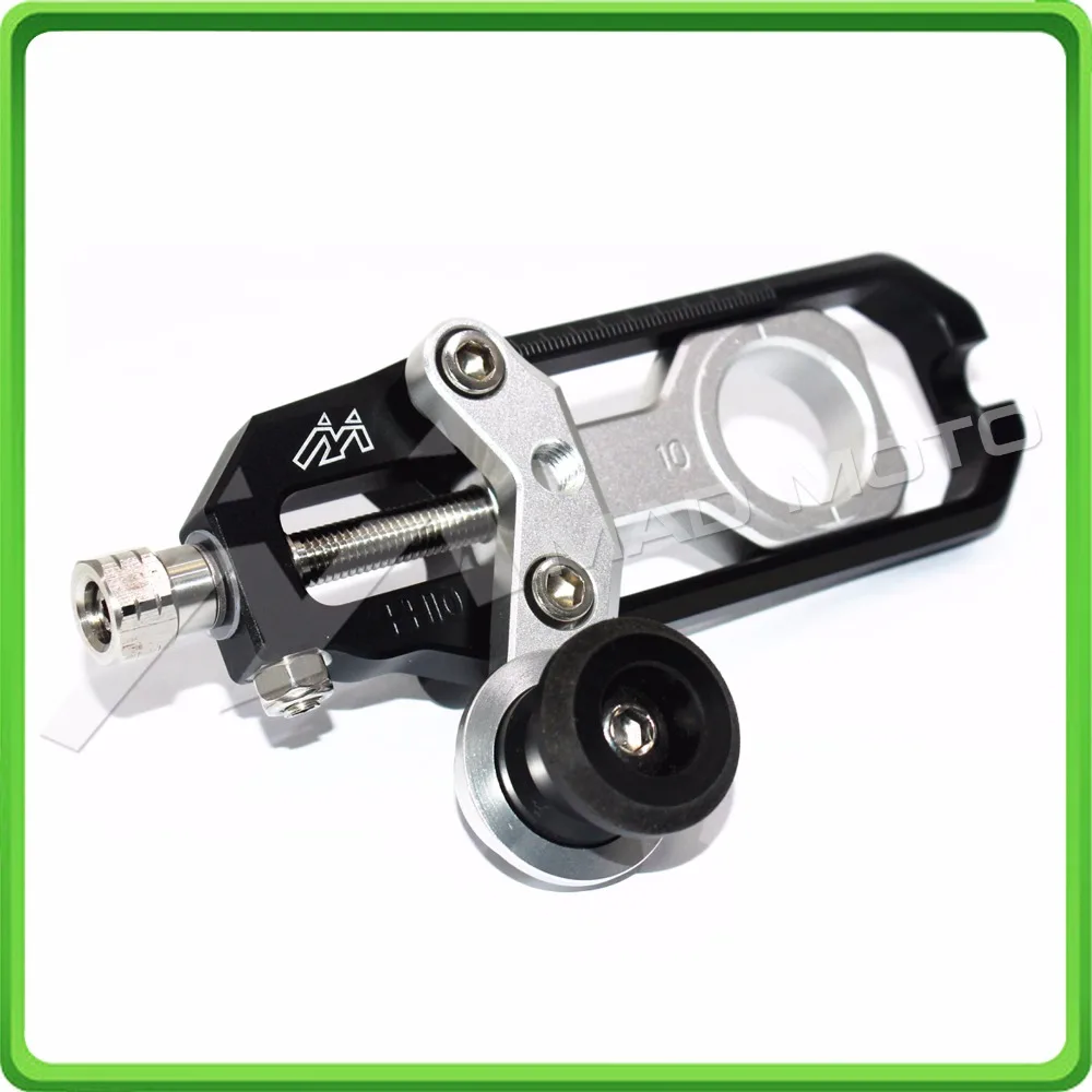 Motorcyclr Chain Tensioner Adjuster with spool fit for Honda CBR1000RR 2004 2005 2006 2007 CBR 1000 RR CBR1000 RR Black&Silver (4)
