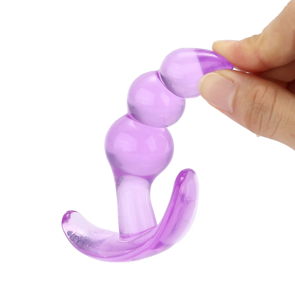 Anal Plug Triple-bead Butt Plug Silicone Anus Plug Clitoris / Prostate Massager for Men & Women Adult Sex Product Sex Toys