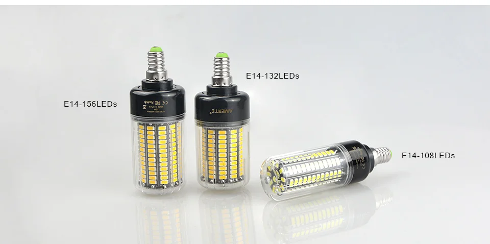 1 шт. супер люмен 5736 SMD без мерцания светодиодный светильник E27 E14 полный ватт 3 Вт 5 Вт 7 Вт 8 Вт 12 Вт 15 Вт AC 110 В-220 В светодиодный кукурузный светильник