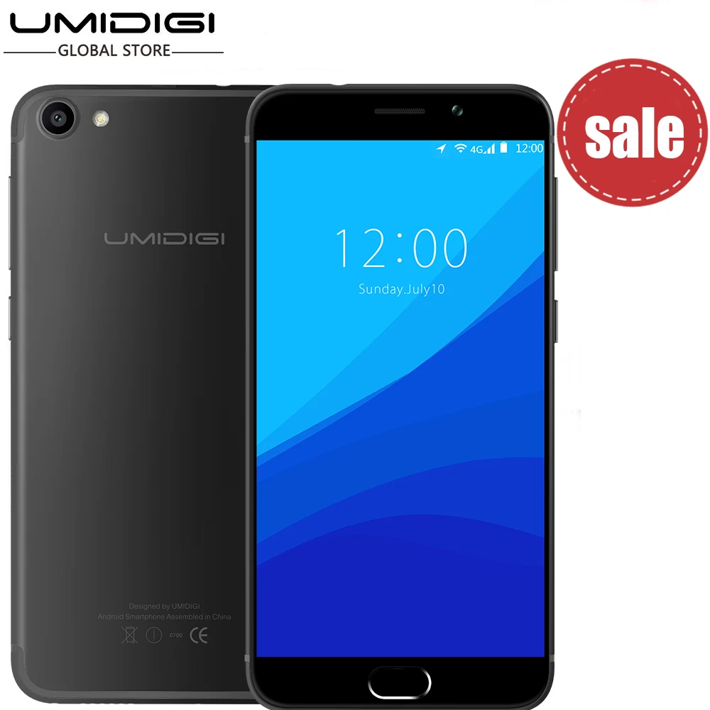 umidigi G Original Phone Android 7 0 Smartphone 2G RAM 16G ROM 4G Lte Touch ID