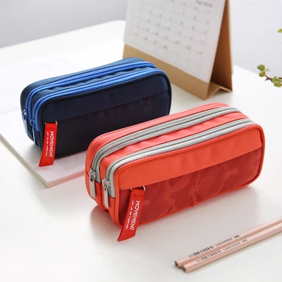 double zipper pencil bag pencil pouches for school high quality