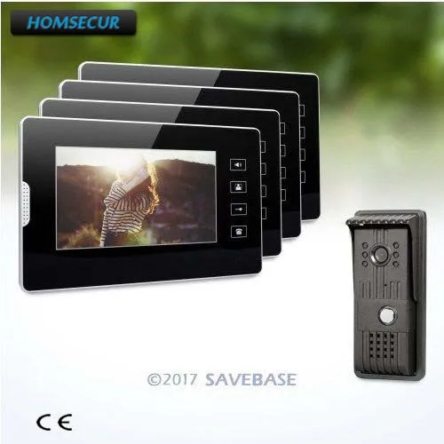 

HOMSECUR 1V4 Kit 7inch Wired Video Security Door Phone with IR Night Vision for Home Security