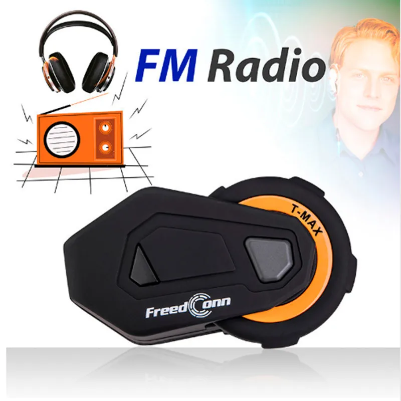 Гарнитура Freedconn T Max Moto rcycle для шлема Bluetooth Интерком 6 динамиков группового