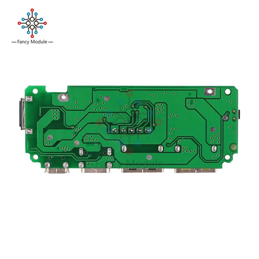 Светодиодный внешний аккумулятор Micro/type-C/Lightning с двумя портами USB 5 В 18650 A, зарядное устройство, защита от перезаряда и короткого замыкания