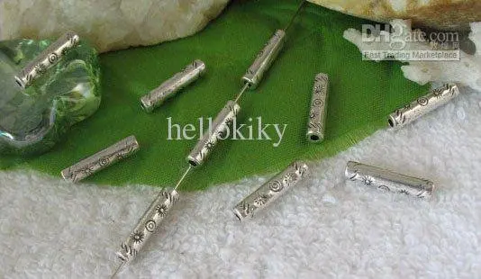 720 шт. тибетского серебра цветочная трубка Шарики прокладки a10953