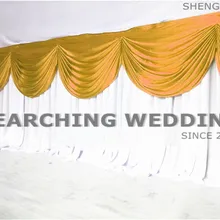 3 м длинная дешевая цена ледяная шелковая юбка для стола \ Свадебная скатерть плинтус