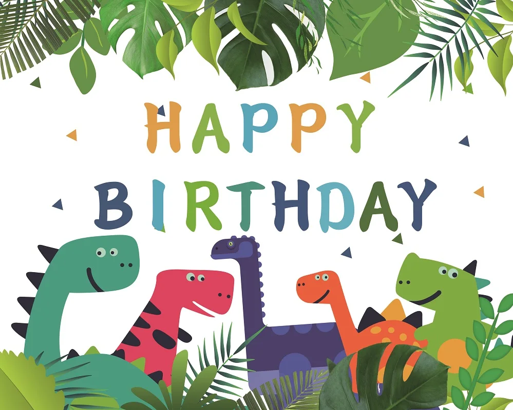 

Safari Dinosaur Poster 100*80CM Backdrop Poster Kids Birthday Poster Green Forest Dinosaur Party Background Decoration