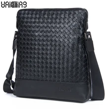 UniCalling/Высококачественная брендовая мужская сумка-мессенджер из натуральной кожи; дизайнерская трикотажная Повседневная Деловая мужская сумка через плечо