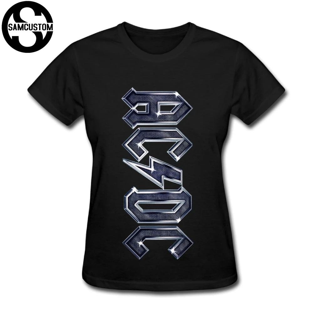 

SAMCUSTOM new 3D printing acdc T-shirts for Women Harajuku Funny Product Tops Lady Casual Short Sleeve T-Shirt Tops