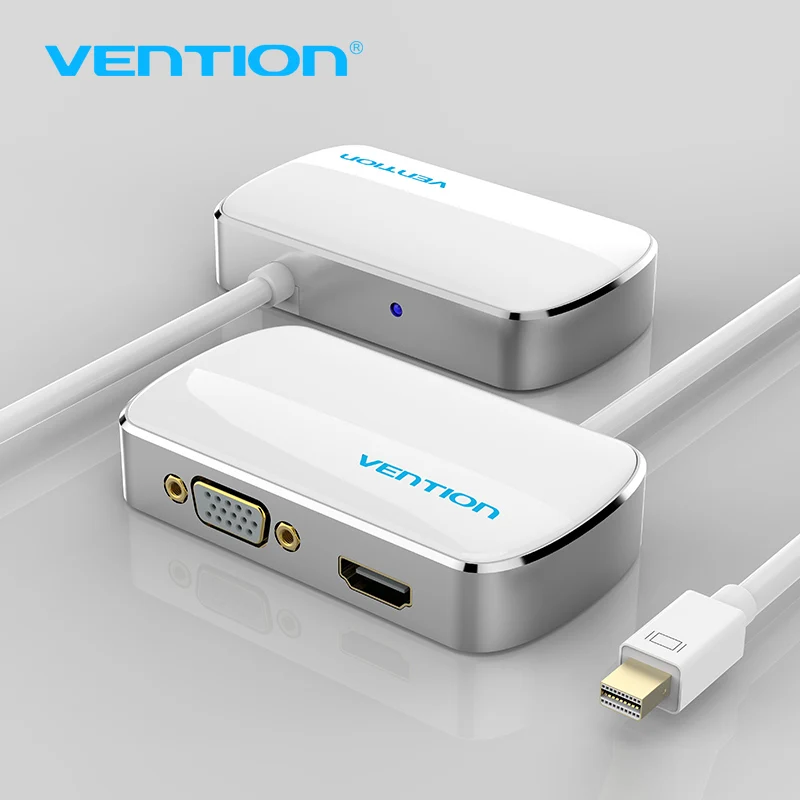 

Vention Thunderbolt HDMI VGA 4K 2 in 1 Mini Displayport To HDMI VGA Adapter Cable For Apple MacBook Pro iMac Mac HDTV projector