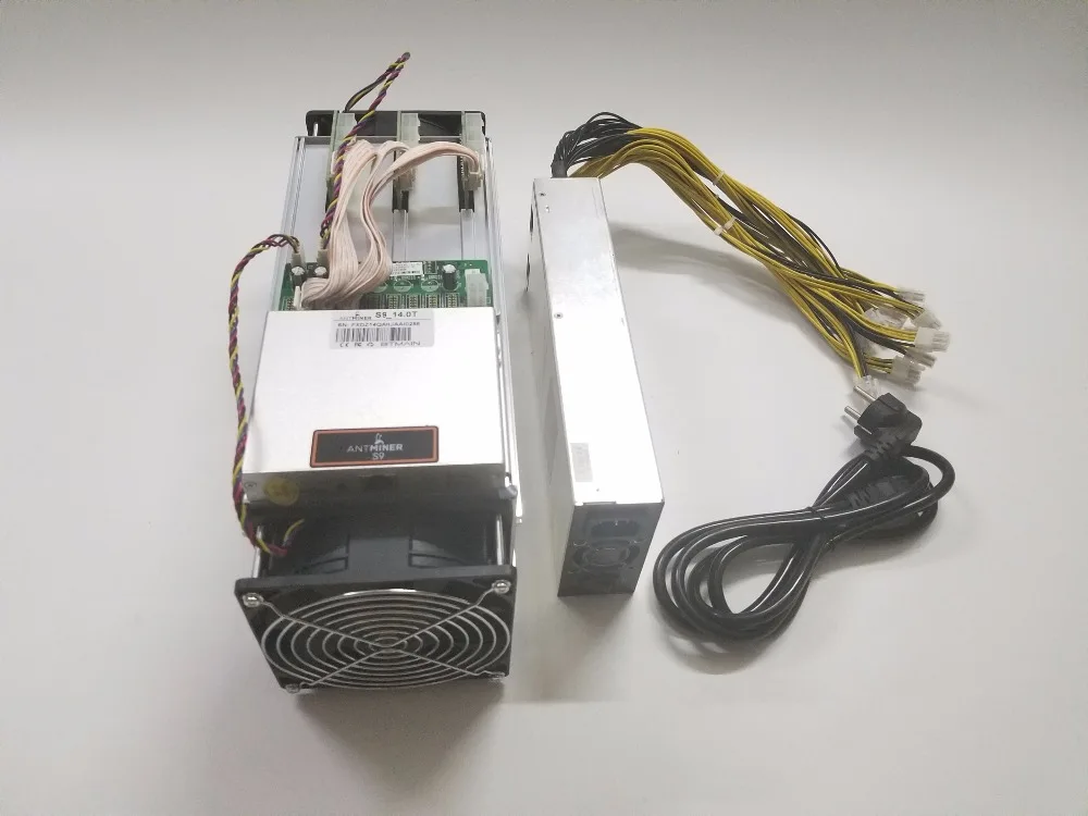 YUNHUI б/у AntMiner S9 14T Биткоин BCH Майнер с БП Asic Майнер лучше чем Antminer S9 13,5 T T9+ S11 S15 WhatsMiner M3