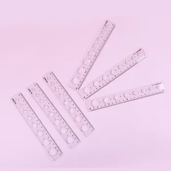 

Clear Plastic Straight Ruler Plastic Measuring Tool for Student School Office