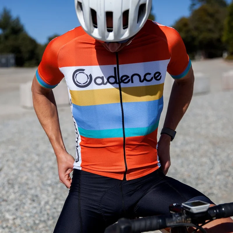 Классический Каденс Велоспорт Джерси с коротким рукавом крутой дизайн с лучшим качеством отделка велосипедная одежда