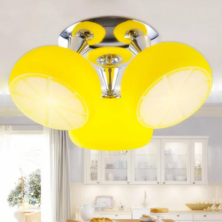 

3 Head orange pendant lights corridor lemon dome light children room lighting diameter:450mm high:250mm pendant lamps ET64