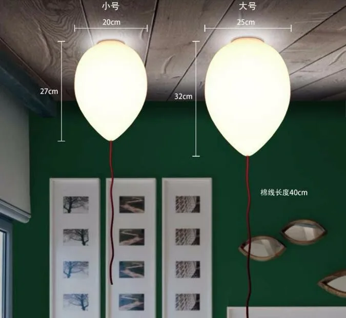 Luzes de Teto para Sala Luzes do Corredor Lâmpada do Teto Crianças Modernas Levaram Estar Quarto Estudo Cabeceira Balões Brancos Vidro 2 Cheap Luzes de teto
