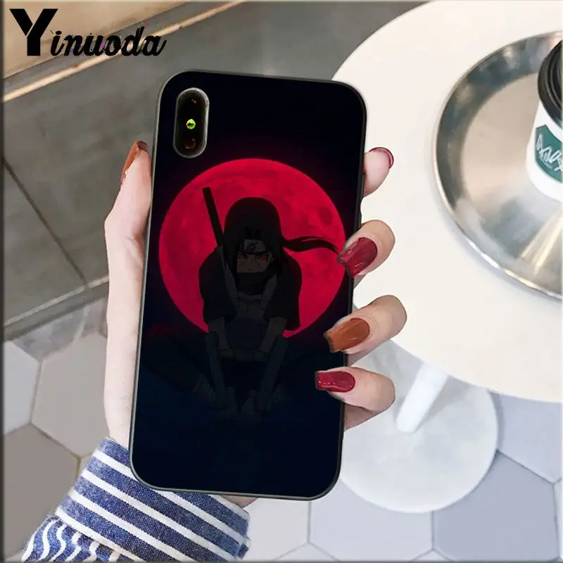A16 Yinuoda Наруто Итачи Учиха Японский узор силиконовый черный чехол для телефона для iPhone 6S 6plus 7plus 8 8Plus X Xs MAX 5 5S XR - Цвет: A16