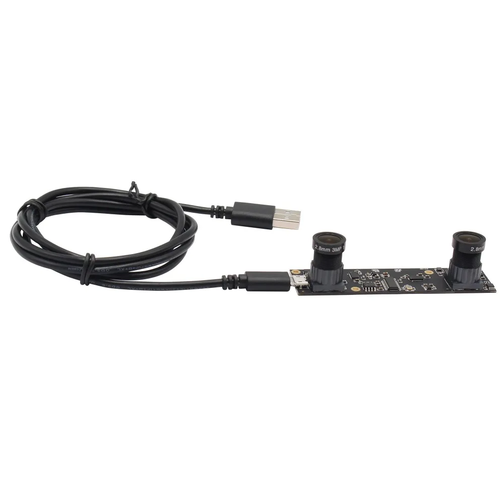 2 8 мм широкоугольный двойной объектив USB модуль камеры Aptina AR0330 1920x1080 mjpeg 30fps камера