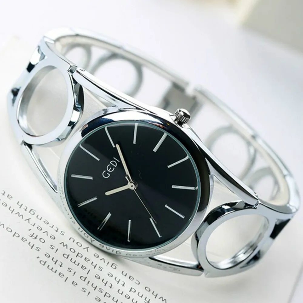

Women Luxury Alloy Steel Elegant Color GEDI New Fashion Watch Dial Casual Quartz Wristwatch Ladies Clock Relogio Feminino