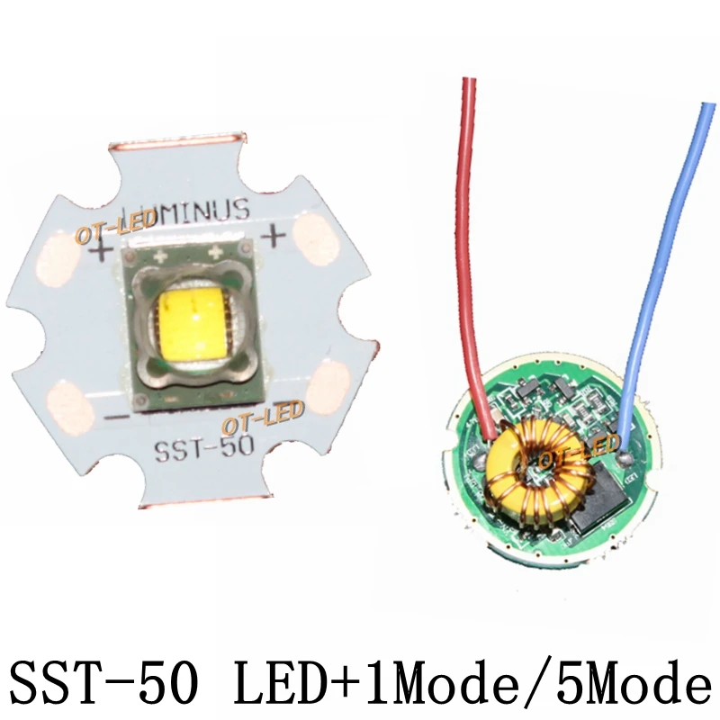 Luminus SST-50 светодиодный излучатель 15 Вт Холодный белый 6500 к теплый белый Чип лампы Диод 20 мм медное основание+ 1 Режим SST50 драйвер платы