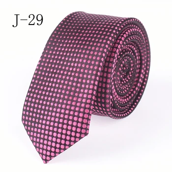 

5cm designer tie Top fashion party necktie black with pink dots