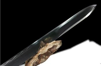 

HandMade HanJian Sword Katana Sharp T10 Turns The Soil To Burn Blade Steel Blade Ebony Scabbard Full Tang HL