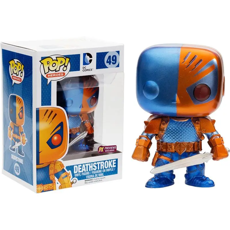 Exclusive Funko Pop Official DC Comics Batman - Deathstroke New 52 Metallic Vinyl Action Figure Col