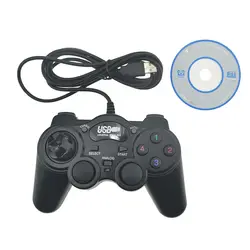 Проводной USB 2,0 черный геймпад Joypad Джойстик пульта для ноутбук для Win7/8/10/XP /для Vista