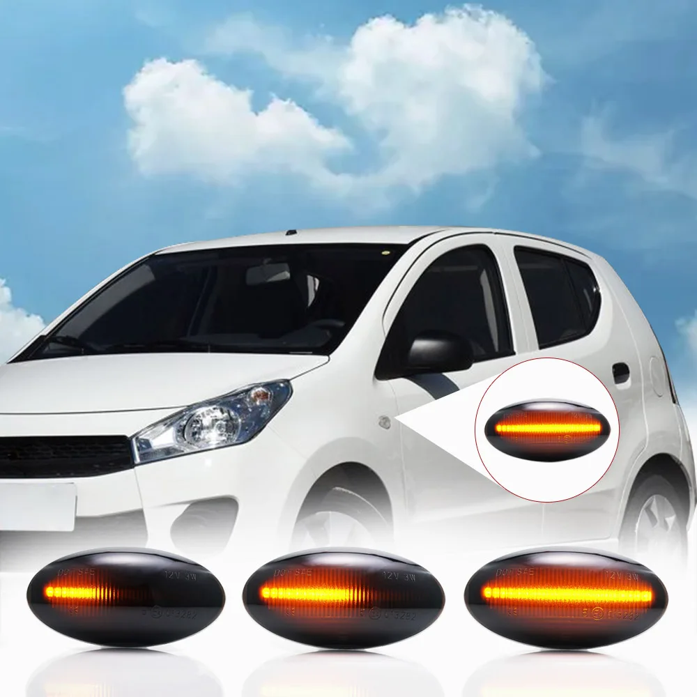 

2 pieces Dynamic LED Side Marker Light Indicator Repeater Turn Signal Lamp For Suzuki Swift Alto SX4 Jimmy Vitar