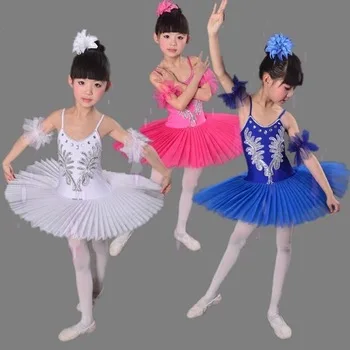 white swan lake ballet costumes adult tutu dress professional kids black costume feather feathers classical child girl blue pink