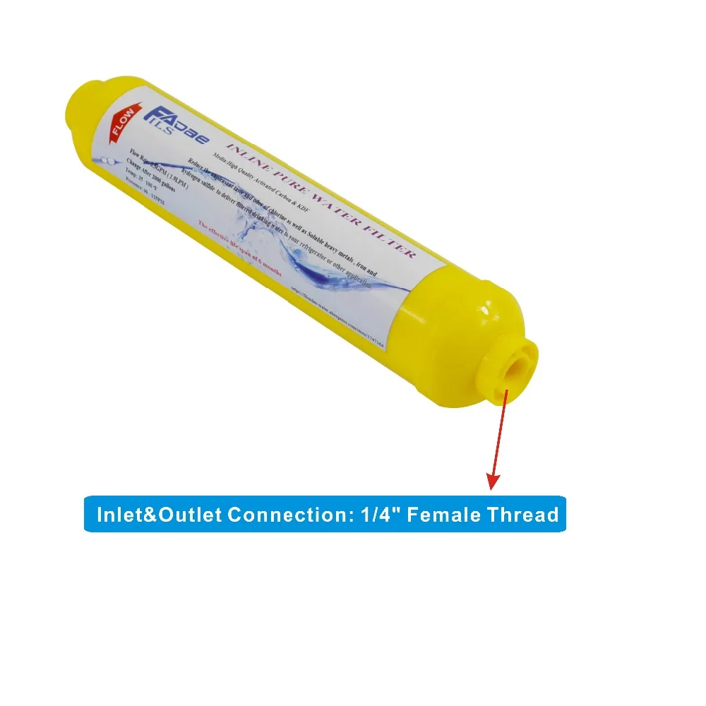Inline kdf carbon gac Filter side DRAWING