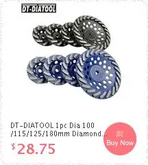 DT-DIATOOL, 8 шт./набор, Вакуумные Паяные алмазные сверла, наборы, 5/8-11, Кольцевые пилы, смешанный размер, плюс пальчиковые коронки для мрамора