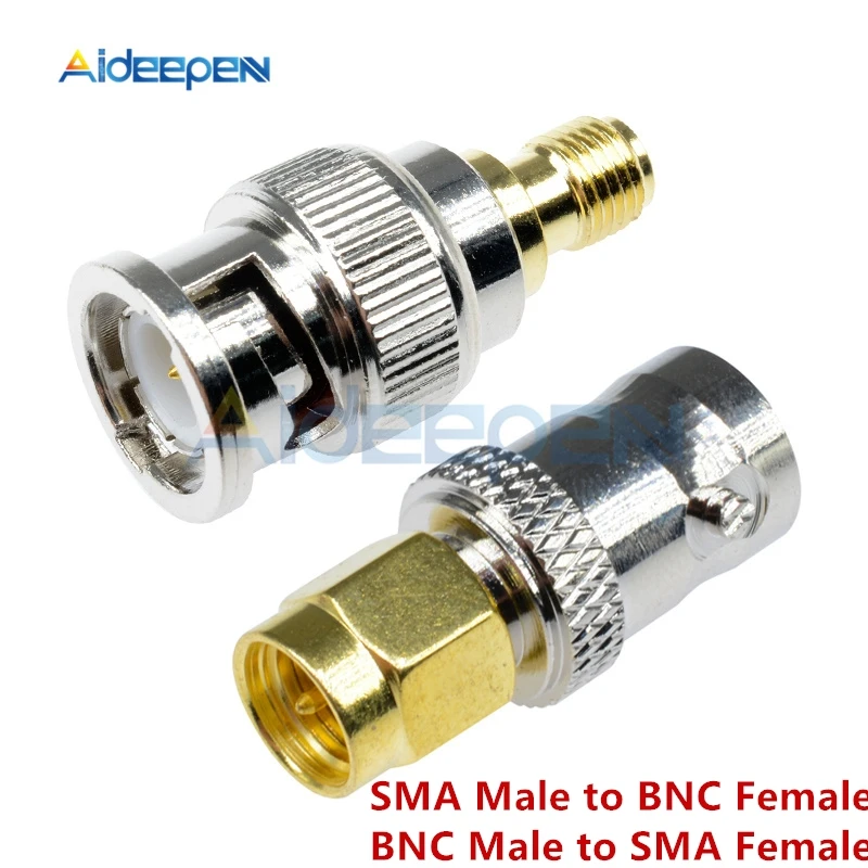 

SMA Male Plug to BNC Female/BNC Male to SMA Female M/F Radio Antenna Connector Converter RF Coax Coaxial Adapter Jack Test Kit