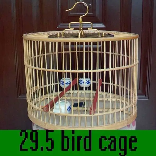 29.5 bamboo handmade bird cage round cage full set + cage clothingin