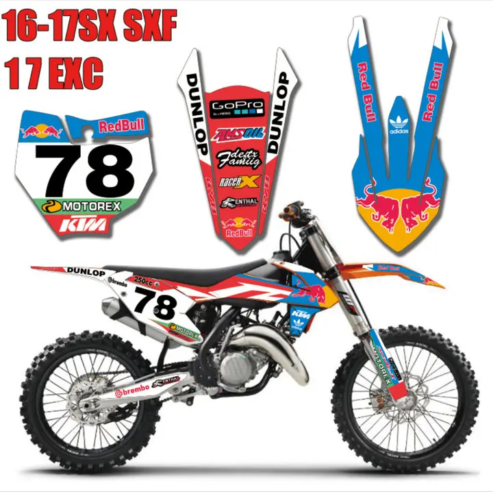 Bike Team Graphics Stickers Decals For KTM 2017 2018 EXC/EXCF 250/350