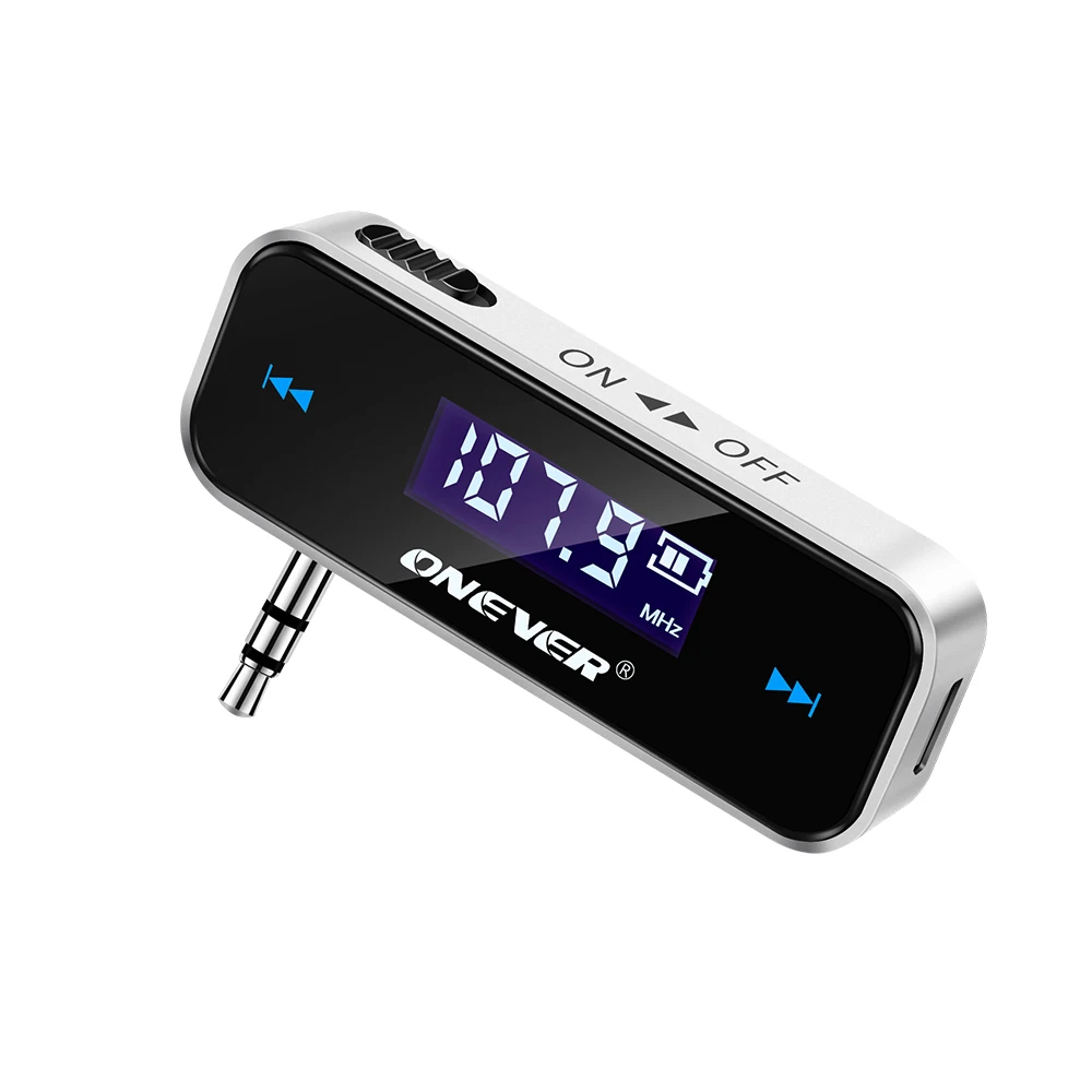Onever Мини 3,5 мм Беспроводной автомобильный Радио Музыка Аудио fm-передатчик HandsFree FM модулятор Transmissor FM ЖК-дисплей с кабелем