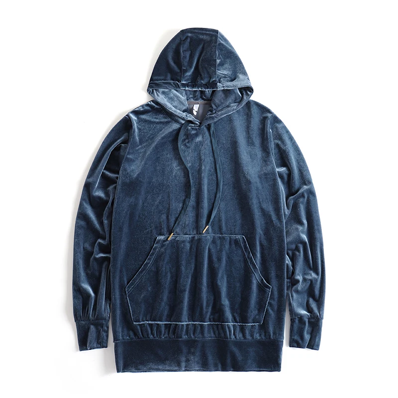 Kanye West Streetwear Style 2016 new arrived good quality hip hop solid velvet hoodie and pants long sleeve loose Sweatshirts
