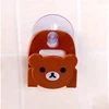 Cartoon Bear Cat Wall Mounted type Bathroom Storage Box Cat Soap bar Holder Sponge Holder Kitchen Tools Hook Drain Shelf Bag 6