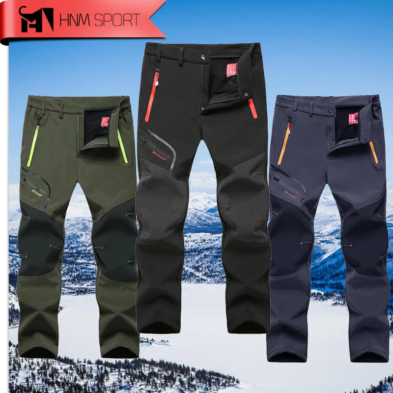 Hombre cálido invierno impermeable pesca pantalones senderismo pantalones Softshell exterior viaje más tamaño camping 6XL Drop Shipping Hombre cálido invierno impermeable pesca pantalones senderismo pantalones Softshell exterior viaje más tamaño camping 6XL Drop Shipping