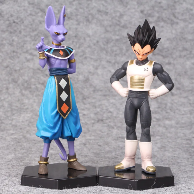 2 шт./лот Dragon Ball Vegeta &amp Beerus фигурка аниме из ПВХ игрушка мультфильм Жемчуг дракона