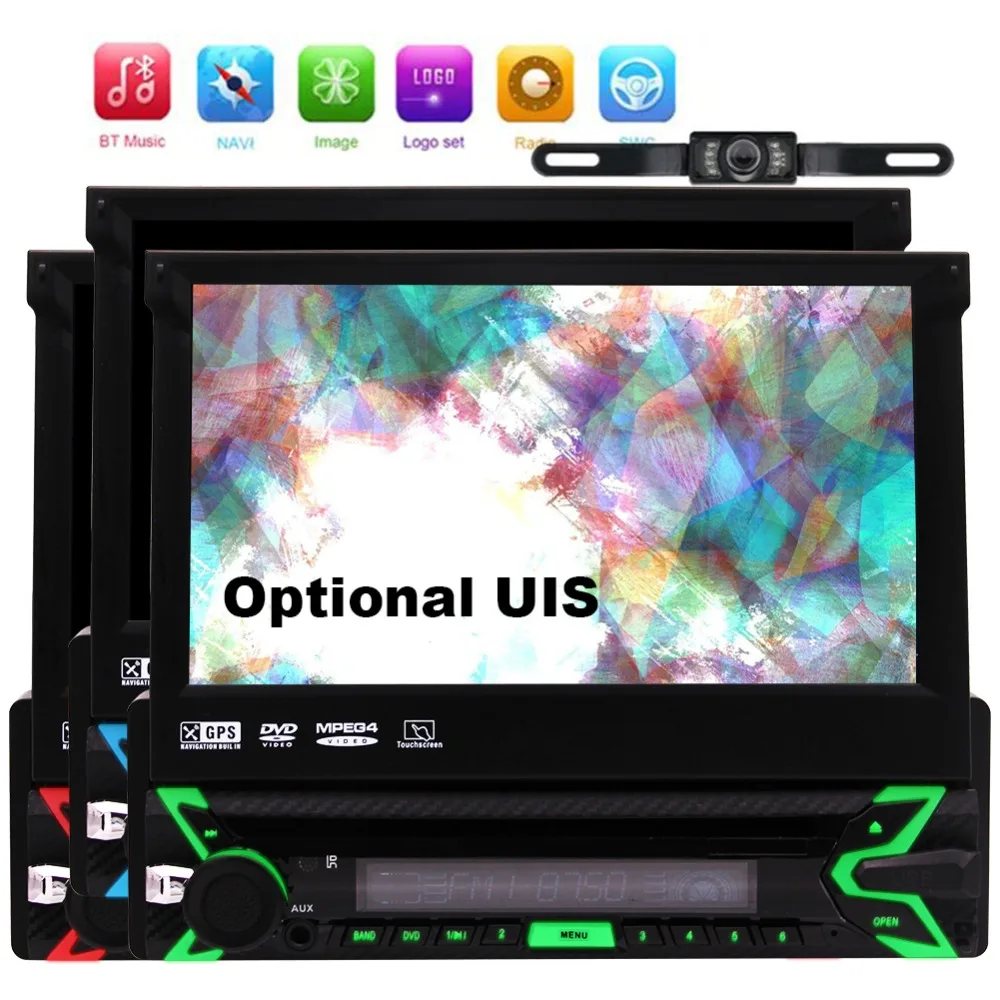 Excellent Bluetooth FM AM Receiver Support Steering Wheel Control USB SD Aux EQ Subwoofer Eincar Single 1 din 7 inch Wince GPS Navigation 0