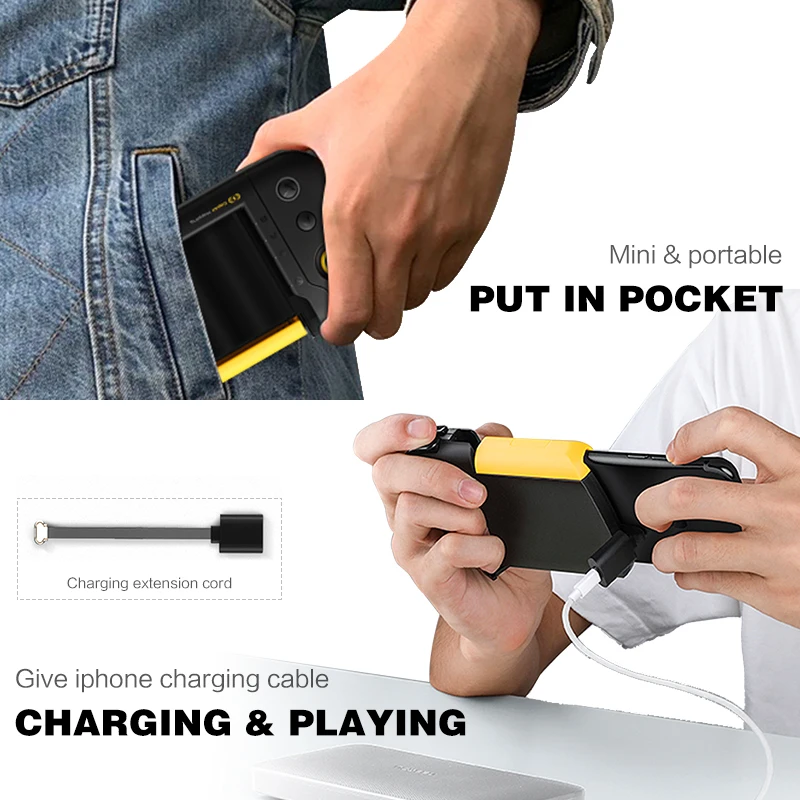  Data Frog Gaming Controller For IPhone IOS GamePad For Official PUBG Game Joystick For Iphone 6 7 8