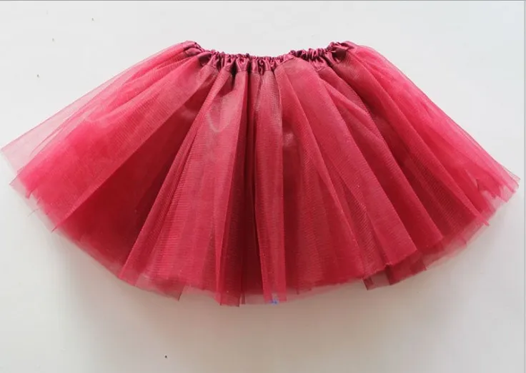 fashion Kids Baby wine red Tutu Skirt For Girl 3 Layers Tulle
