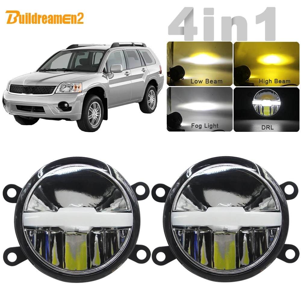 

4in1 Function Car Light Assembly LED Fog Light Headlight High Beam Low Beam DRL + Harness Wire For Mitsubishi Endeavor 2006-2011