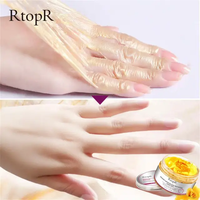 50g Mango Moisturizing Hand Wax Whitening Skin Hand Mask Repair Exfoliating Calluses Film Anti Aging Hand