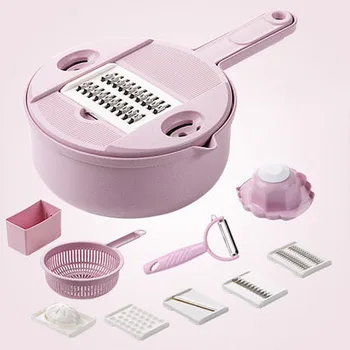 

Vegetable Slicer Multi-Function Cutting Food Potato Carrot Veggie Grater Chopper Kitchen Cutting Machine Cheese Grater 11 In 1