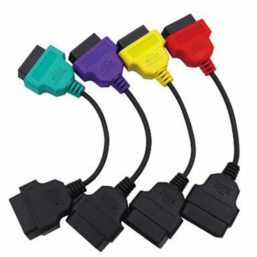 

4pcs OBD2 For Fiat ECU Scan Diagnostic Cables MultiECUScan Adapter Bundle Fiatecuscan Connector Scanner Car Vehicle Repairing