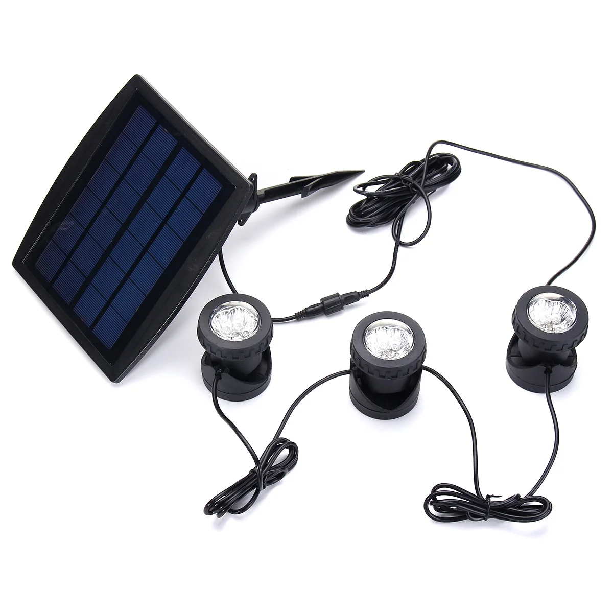 

18 LED Solar Powered 3 Lamps Landscape Spotlight Projection Light for Garden Pool Pond Outdoor Lighting Underwater Lights