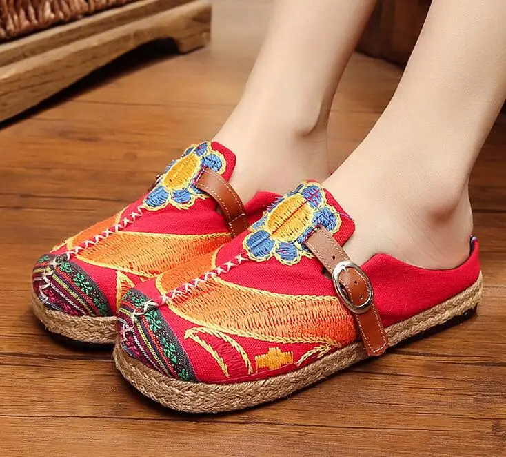 colorful mules shoes